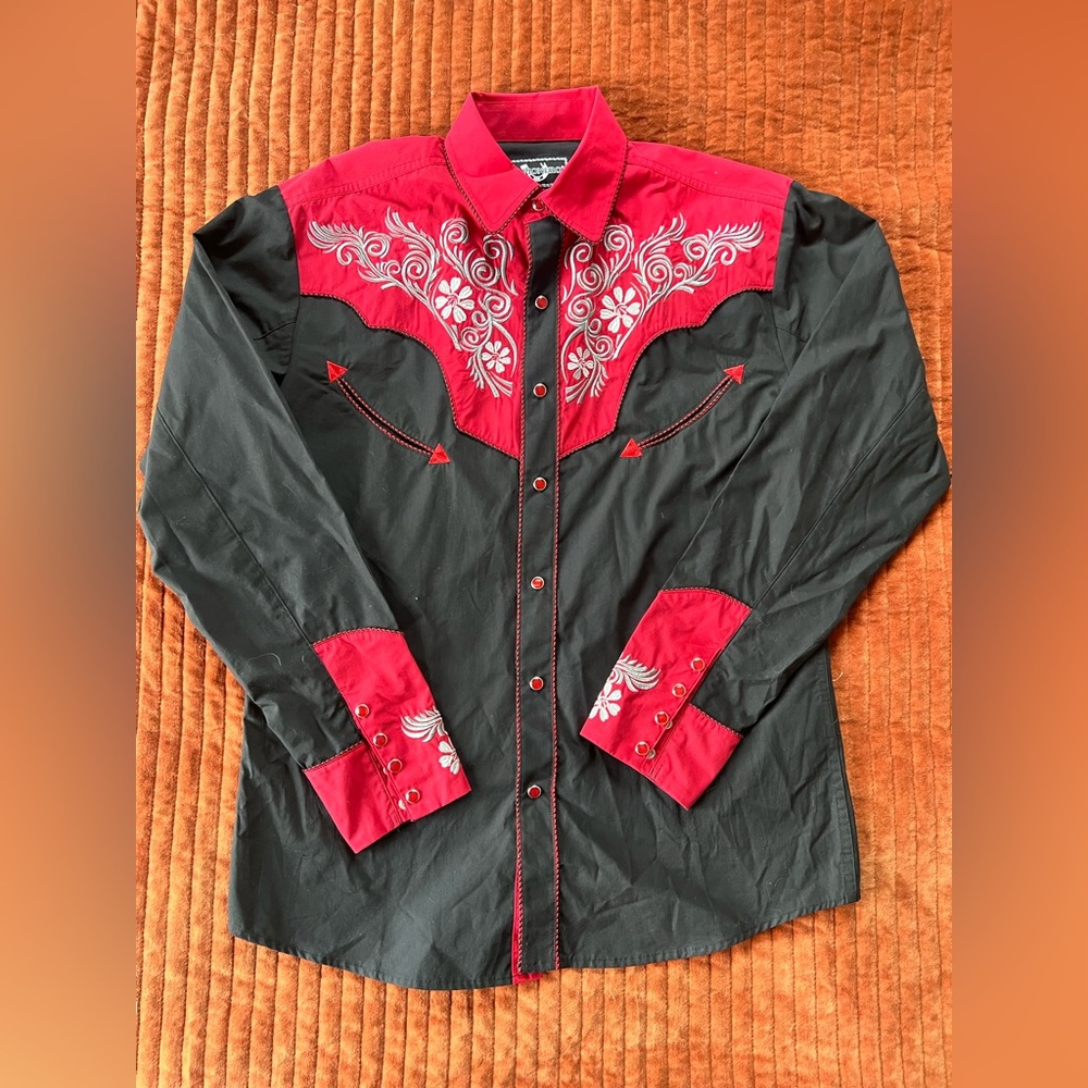 Red and Black Western Shirt